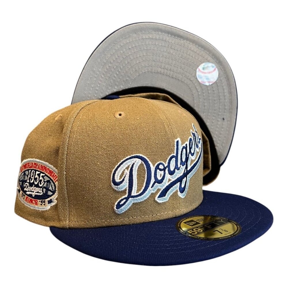 New Era Los Angeles Dodgers Canvas Crown 59FIFTY Fitted Hat 1955 WS Patch
